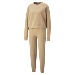 Sportinis kostiumas moterims Puma Loungewear 67370289, smėlio spalvos
