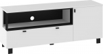 TV staliukas Meblocross Vegas, 60x150x42 cm, balta/juoda