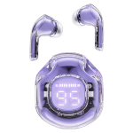 Belaidės ausinės su dėklu Acefast T8 Bluetooth TWS violetinės