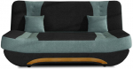 Sofa NORE Ewa II, juoda/žalia