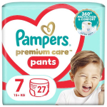 Sauskelnės-kelnaitės PAMPERS Premium Care Pants, 7 dydis, 17+kg, 27 vnt