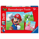 Dėlionių rinkinys Mario Ravensburger 5186, 3 vnt., 147 d.