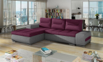 Kairinė kampinė sofa Eltap Ottavio, violetinė/pilka