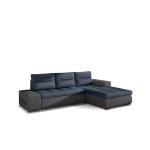 De&scaron;ininė kampinė sofa Eltap Ottavio, mėlyna/pilka