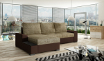Kairinė kampinė sofa Negro, tamsiai ruda