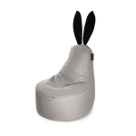 Sėdmai&scaron;is Qubo Mommy Rabbit Pebble POP FIT pilkas, modernus, dirbtinė oda