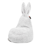 Vaiki&scaron;kas sėdmai&scaron;is Qubo Daddy Rabbit Snowdrop FLUFFY FIT pilkos dirbtinės odos