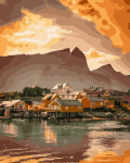 Tapyba pagal skaičius Oh Art! Houses by the River, 40x50 cm
