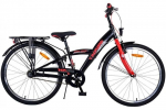 Miesto dviratis Volare Thombike, 24 colių, 3 pavaros, juodas - raudonas