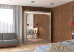 Spinta ADRK Furniture su LED ap&scaron;vietimu Arizona 180, ruda