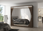 Spinta ADRK Furniture su LED ap&scaron;vietimu Cambe 250, tamsiai ruda