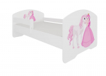 Vaiki&scaron;ka lova ADRK Furniture Pepe Princess and horse, 80x160 cm, įvairių spalvų