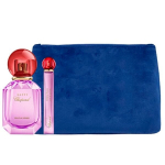 Luxury Naturals Perfumery Set Chopard: Happy Felicia Roses, Eau De Parfum, For Women, 100 ml + Happy Felicia Roses, Eau De Parfum, For Women, 10 ml + Chopard, Synthetic Leather, Bag, Trouse Pouche, Blue, For Women, 2.4 x 9 x 6.2