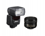 Nikon AF-S Nikkor 50mm f/1.8G + Nikon Speedlight SB-700