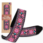 &bdquo;ArtTribute&ldquo; fotoaparato dirželis, rausvas austas