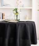 WinderHome apvali staltiesė, juoda, 178 cm
