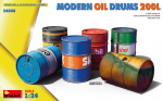 Klijuojamas Modelis MiniArt 24008 Modern Oil Drums 200L 1/24