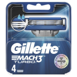 Skustuvo galvutės Gillette Mach3 Turbo, 4 vnt.