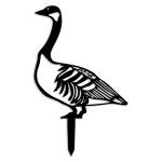 Sodo dekoracija Wallxpert Goose 03, 60x37 cm, juoda