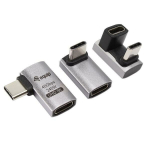 Adapteris USB C į USB C keitiklis, juodos ir pilkos spalvos, modelis 133478