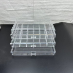 Skaidri plastikinė papuo&scaron;alų dėžutė,  Skaidrios 49 ląstelės