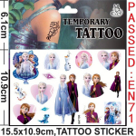 Disney Frozen princesių tatuiruočių lipdukai su Ana ir Elsa., Cg-218