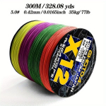 GHOTDA X12 pintas žvejybos valas 300m, įvairių spalvų, 0,42 mm 34,93 kg