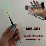 Elektroninė LED žvejybos plūdė, keičianti spalvą, 16.5 cm, MM-Z01-1,1g