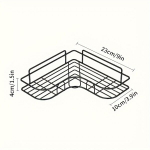 Kampinė du&scaron;o lentyna, bekvapė vonios sieninė lentynėlė.