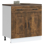Kitchen base cabinet kalmar smoked oak engineered wood
