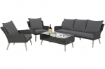 Lauko baldų komplektas Almeria, Grey / Grey Melange