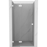 Du&scaron;o durys Mexen Lunar L, kairė, 100 cm, transparent/white