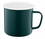 Emaliuotas puodelis Roberto 12cm, 1.2l, žalias