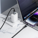Hoco U148 Usb-c į Lightning laidas, 1.2m, 27w, Oled ekranas, juodas