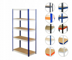Metalinė lentyna Helios Hnw 196x110x30 cm, 5 lentynos, 175 kg/lentyną