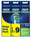 Elektrinio dantų &scaron;epetėlio antgalis !Oral-B CrossAction -Vaihtoharja CleanMaximiser-Tekniikalla, 9 Kpl. 3+3+3 MEGA PACK. Pakkauksessa 9kpl CrossAction vaihtoharjaa.