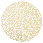 Stalo kilimėlis, guminis, valcuotas, apvalus, auksinis, 39 cm