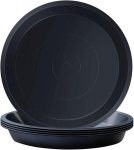 juodi gėlių vazonų padėklai - plastikiniai - 21 cm -