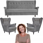 Miegamojo poilsio komplektas su miego funkcija, &scaron;viesiai pilkos spalvos ARI Family Furniture