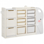 Žaislų laikymo organizatorius, 136.5x32x97 cm, smėlio spalvos, HDPE