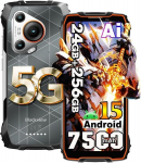 Telefonas 5G Blackview BL7000 24GB+512GB 6.78" 120Hz 7500mAh 50MP Android 14,NFC,IP68 - Oranžinė