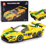 Konstruktoriaus rinkinys "Sportinis automobilis P1 GTR", geltonas/žalias, 368 el.