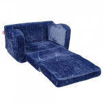Vaiki&scaron;ka sofa-lova, 104x58x32 cm, mėlyna, sulankstoma
