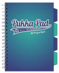 Pukka Pad Mėlynas sąsiuvinis B5, 200 lapų, langeliais, su pertvaromis