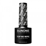 Vir&scaron;utinis sluoksnis SUNONE UV/LED gelinis lakas Top No Wipe, auk&scaron;tas blizgesys, ilgalaikis, 5 ml