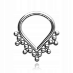 Titano Clicker žiedas auskarui: Helix, Conch, Septum, Smiley (1.2/8mm)