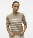 Vero moda moteri&scaron;kas džemperis 10306829*02, smėlio spalvos/baltas 5715514153849