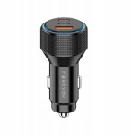 Forever ładowarka samochodowa PD QC CC-07-66ACC 1x USB-A 2x USB-C 66W czarna