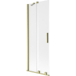 Vonios sienelė Mexen Velar, 70 x 150 cm, Brushed gold/matinis stiklas