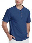Medvilniniai Vyri&scaron;ki Henley Mar&scaron;kinėliai Kefitevd Mėlyni 3Xl, 3XL